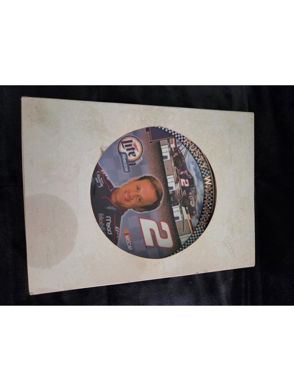 Rusty Wallace Miller Lite #2 NASCAR Ceramic Collector Plate Officially Licensed